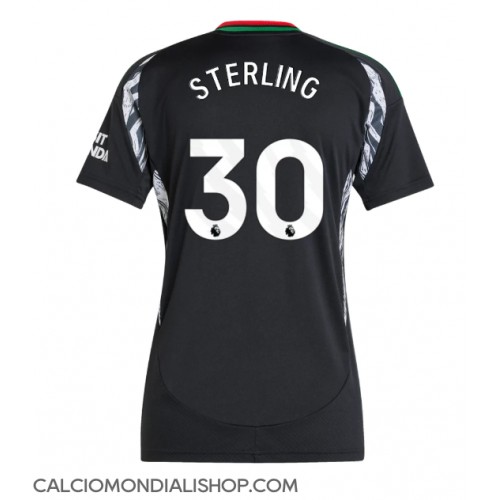 Maglie da calcio Arsenal Raheem Sterling #30 Seconda Maglia Femminile 2024-25 Manica Corta